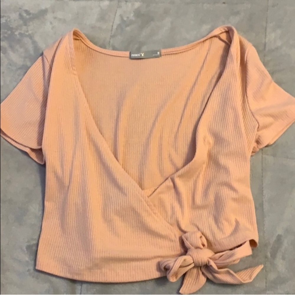 Peach wrap top